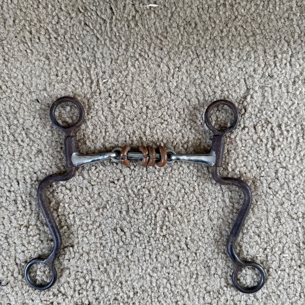 Western Bit Double Broken Snaffle, long shank, 5 1/4